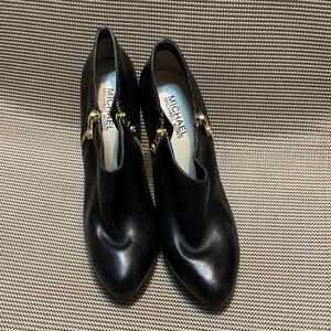 Michael Kors Black Ankle Booties with Gold Accents women’s 71/2